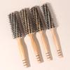4 Style Wood Handle Round Rolling Brush Straight Twill Hair Comb Boar Bristle Round Barrel Hair Curling Brush Hairdressing Tool