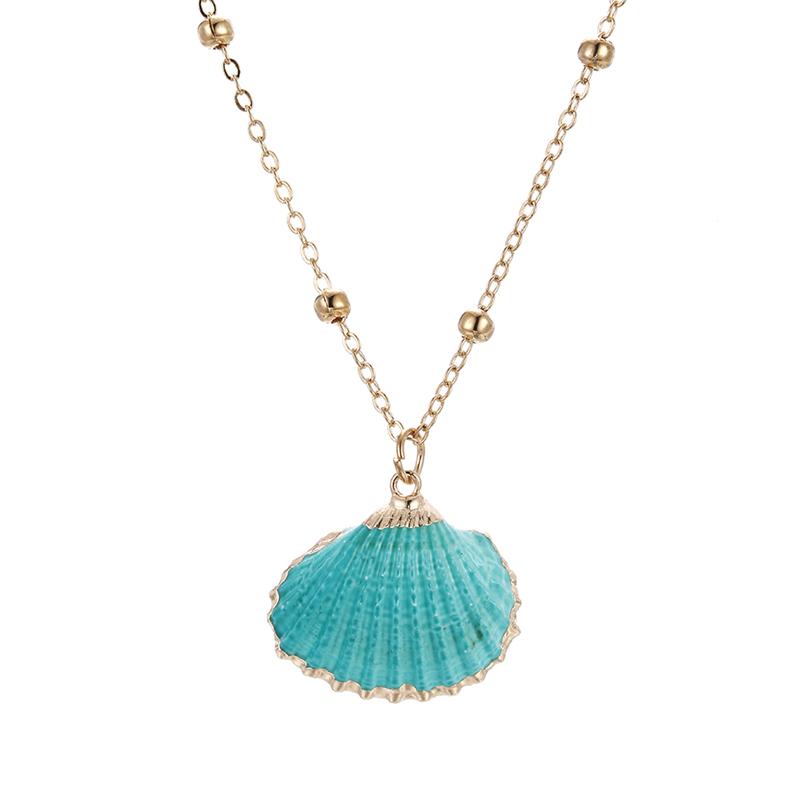 32 Styles Charm Boho Natural Shells Necklaces Scallop Pendant Necklace For Women Gifts Chain Style Alloy Seashell Summer Jewelry