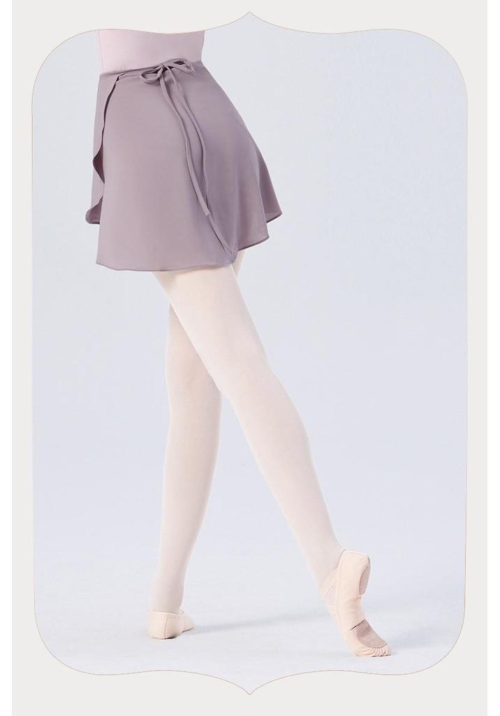 Adult Women's One-Piece Chiffon Ballet Dance Skirt with Lace-Up A-Line Design