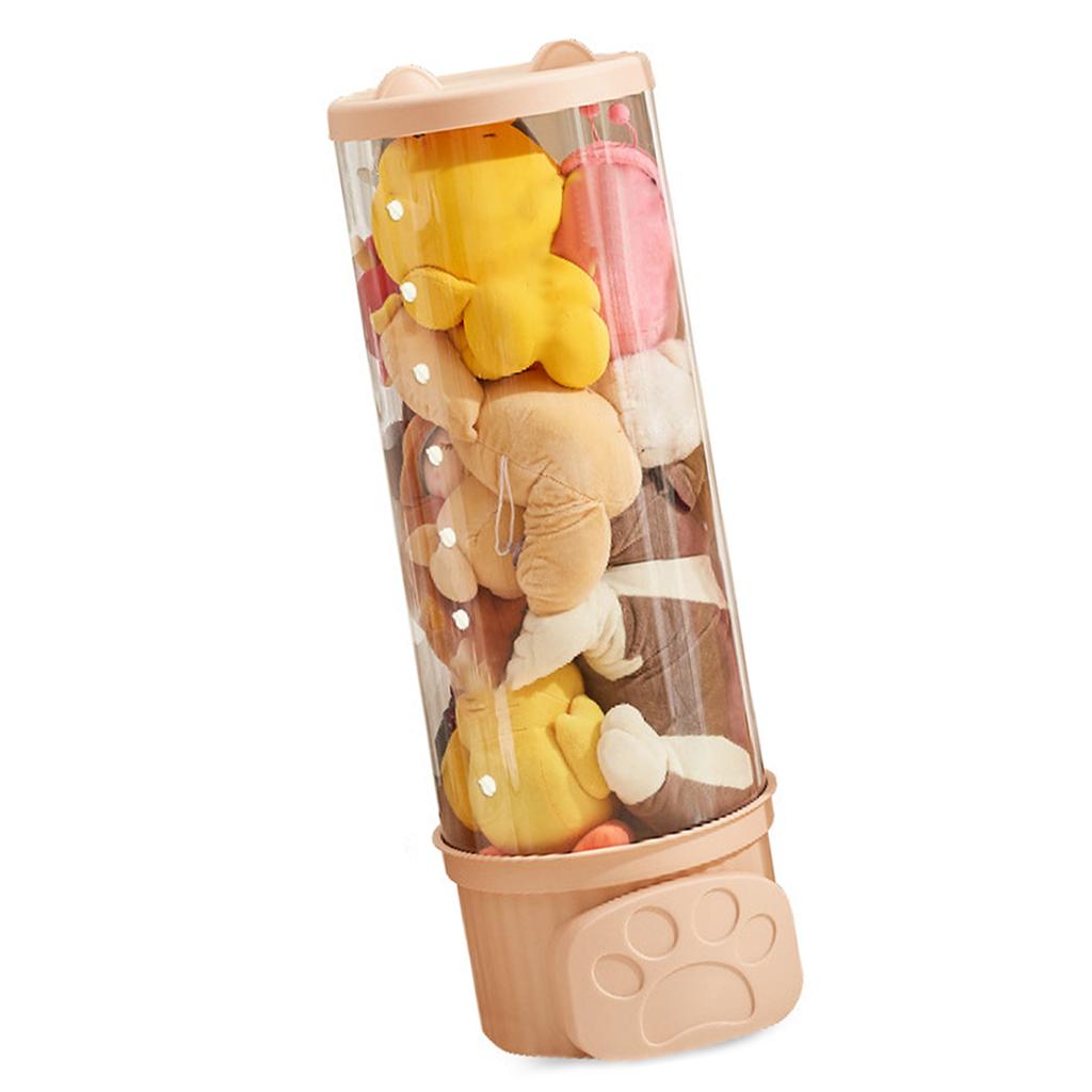 Doll Storage Bucket Thickened Toy Storage Box Transparent Plush Toy Storage Container with Cover