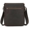 Men'S Genuine Leather Shoulder Bag Crazy Horse Leather Flip Briefcase First Layer Cowhide Casual Messenger Bag Going Out Retro Men'S Bag