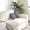 Seat Cushions 2 Pcs Taupe Ø30 X 13 Cm Fabric