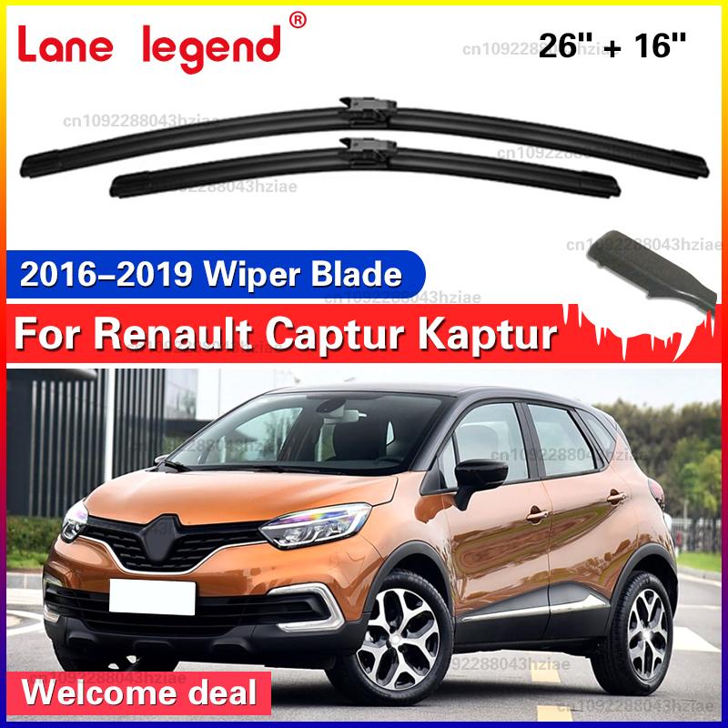 

Wiper LHD Front Wiper Blades For Renault Captur Kaptur 2016 2017 2018 Windshield Windscreen Window Car Rain Brushes 26 +16 Renault Captur