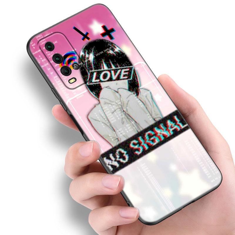 Anime Sad Girl Phone Case For Xiaomi Redmi Note 5 6 9T K20 K40 K50 Pro 7A 8A 9A 9C 9i 10A 10C A1 S2 Soft TPU Black Cover