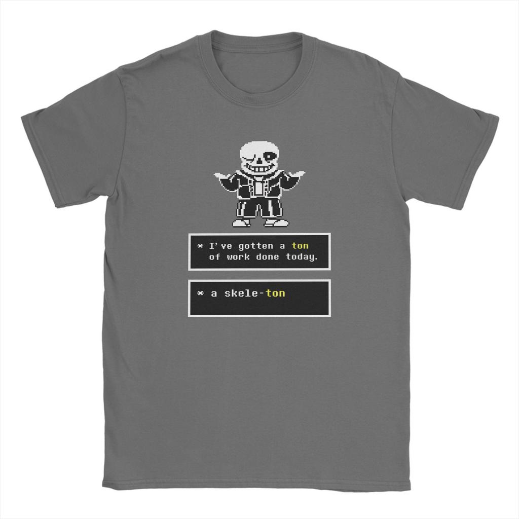 Game Undertales Sans Skeletons Bones T Shirts Men's  100% Cotton Casual T-Shirts O Neck  Tees Short Sleeve Tops Plus Size