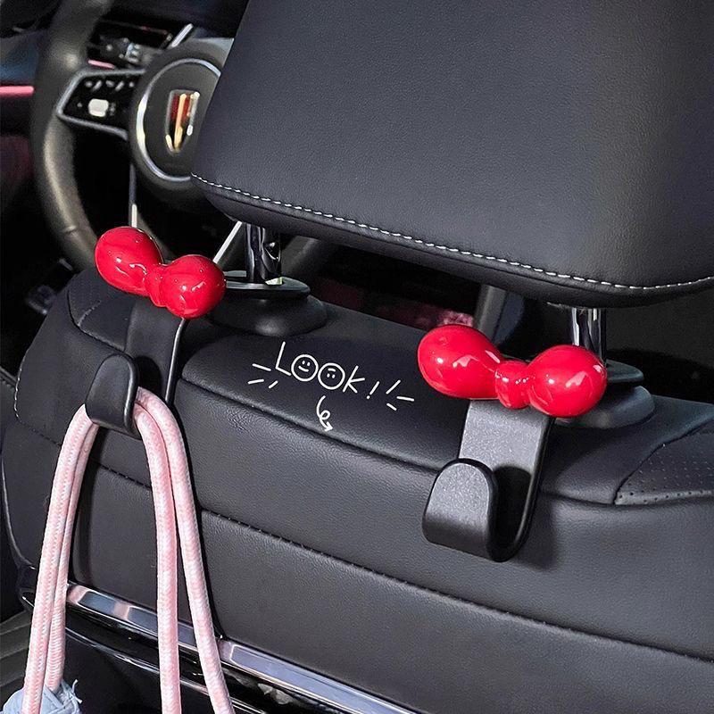 

2 шт. Дофаминовый розовый бант Крючок для автомобиля Крючки-вешалки на сиденье Крючок на подголовник для Автомобиля Заднее сиденье Органайзер-держатель для Сумки Кошелька