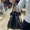 Korean Soft Leather Drawstring Mini Lucky Bag New Fashionable Versatile Messenger Cloud Bag Simple Small Bucket Bag