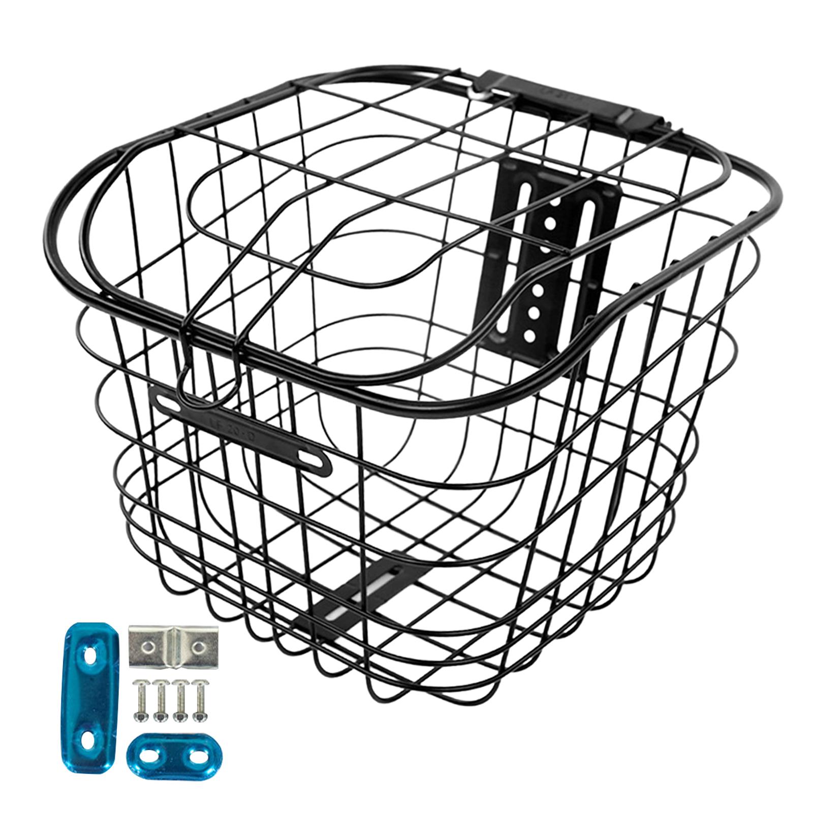 Bike Basket Front Rear Universal Bike Wire Basket for Camping Most Rear Bike Racks Biking Kid Folding Bikes Bike Accessories