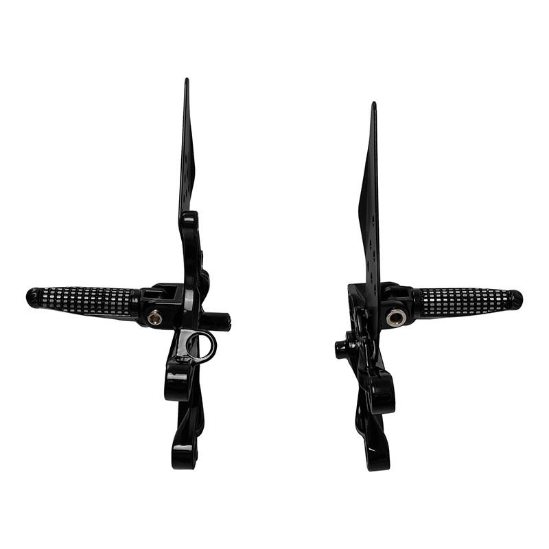 Motorcycle Front Rider Foot Pegs Footrests Bracket Set For KAWASAKI ZX636 2005-2006 ZX6R 2005-2008