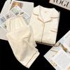 Women's Cloud Cotton Lace Pajama Cardigan Set - Spring & Autumn Collection