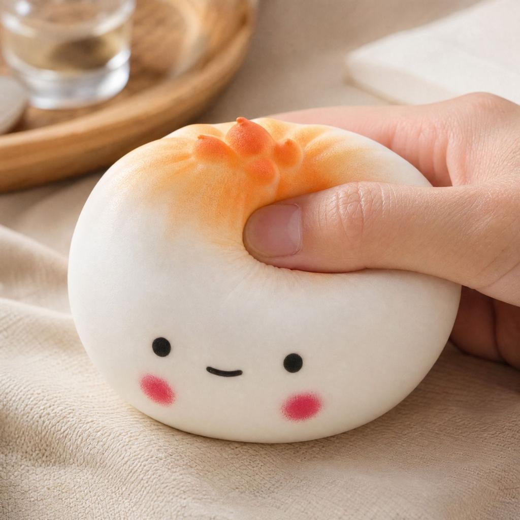 Cute Bun Shaped Toy with Soft Sensory for Kids and Adults