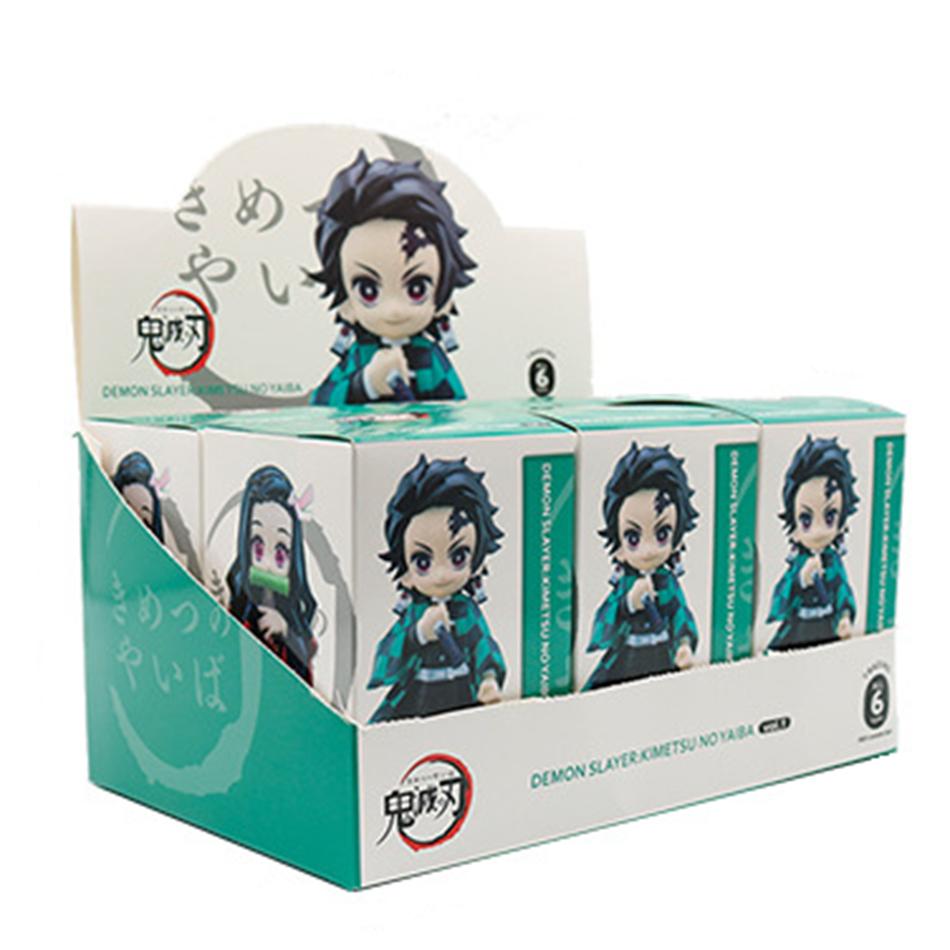 Demon Slayer Tanjiro Kamado Nezuko Anime Cartoon Figure Blind Box Creative Personalized Statue Model Ornament Surprise Gift Box