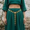 Carved Design Water-Sprinkling Festival Waist Chain Retro Metal Belt  Festival
