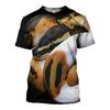 3D Print Animal Snake Sport Quick-dry Breathable Men T-shirt Outdoor Street Cosplay Party Short Sleeve