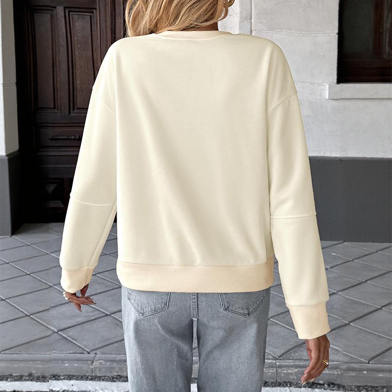 Women's Fashion Casual Spring Autumn Stripe Print Long Sleeve O-Neck Blouses Shirts