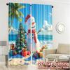 2pcs,Curtains Christmas Snowman Beach (3) Chic Contemporary Curtains 100% Polyester Curtains Decorations Outdoor Ldeal for
