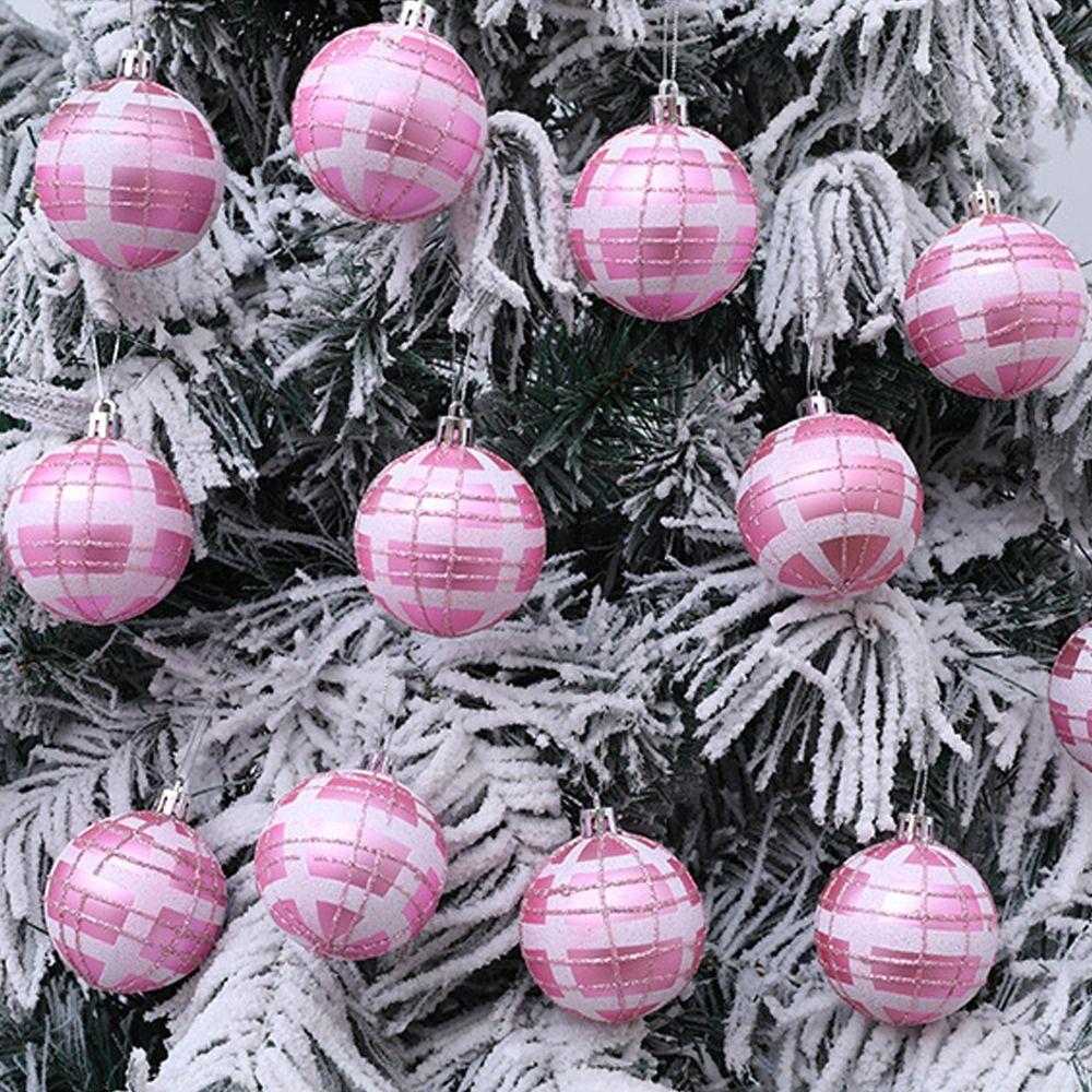 6pcs Painted Christmas Balls Pendant Shatterproof Christmas Gift Balls  Hotel Mall