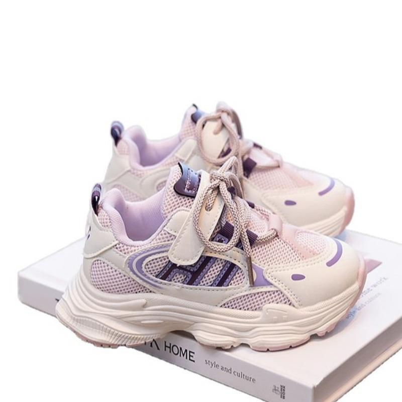 Dívčí prodyšné sportovní boty Dětské tenké ležérní boty Dívčí lehké boty pro tátu