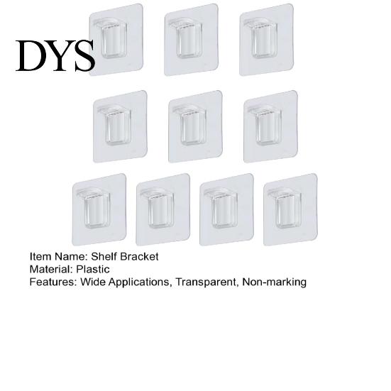 Closet Bracket 10Pcs Shelf Self-Adhesive Punch-free Floating Cabinet Wall Support Household Supplies