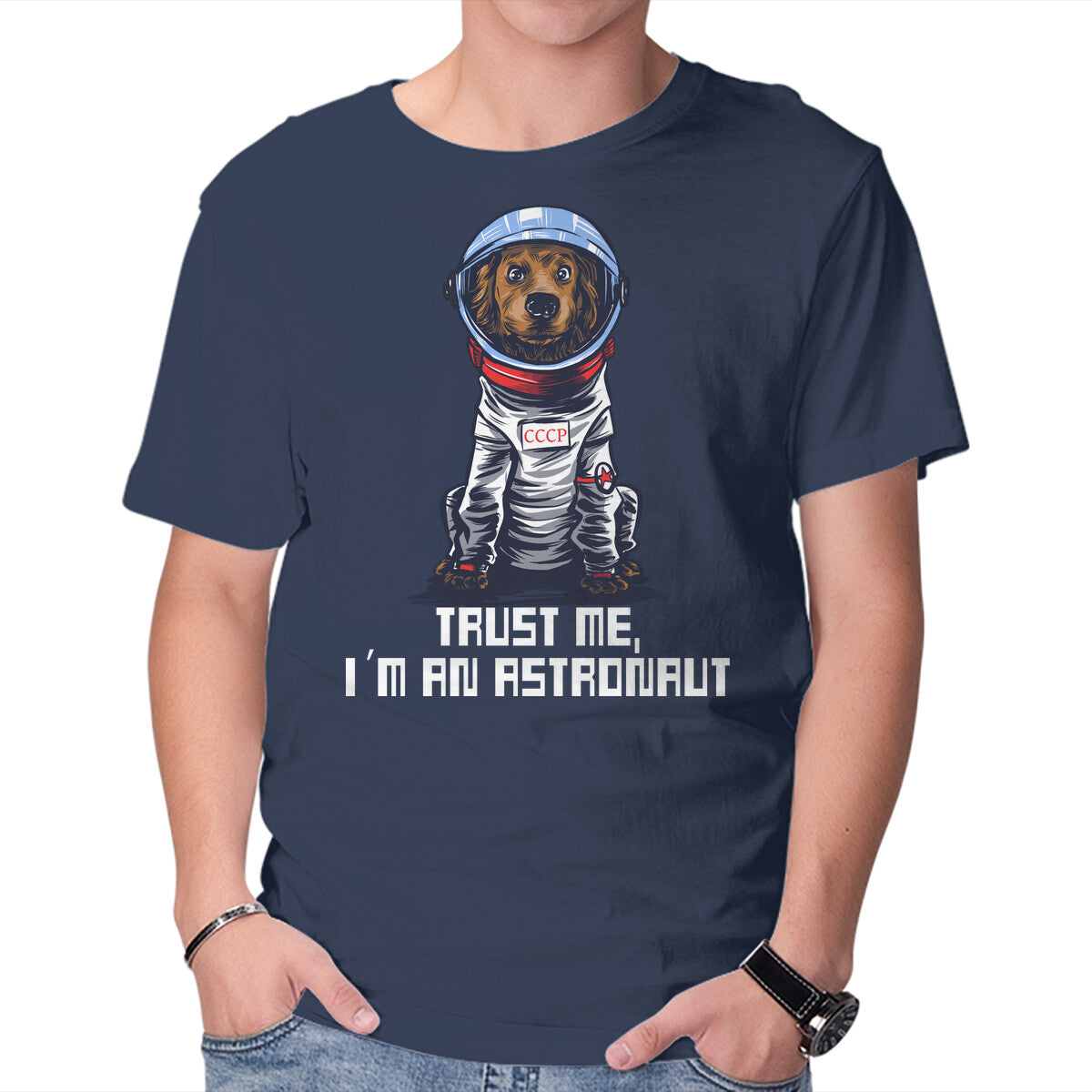 Unisex Crew Neck T-Shirt I Am An Astronaut Graphic Short Sleeve Casual Tee XXXXL