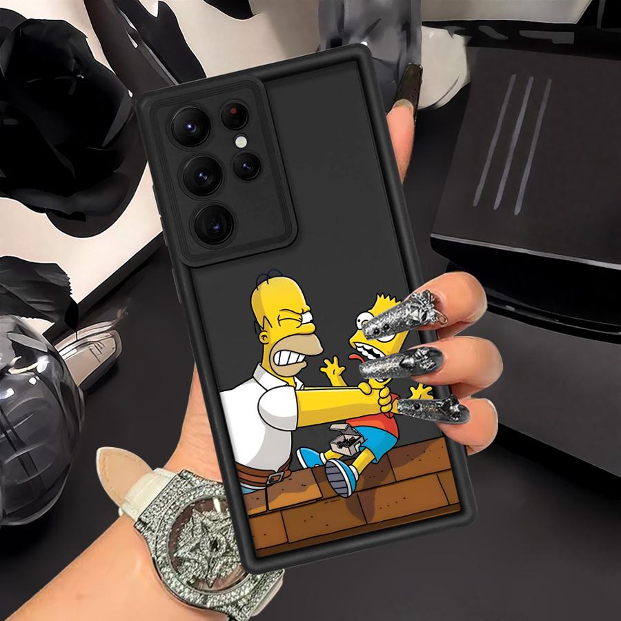 

The Simpsons Homer Bart Case for Samsung Galaxy S25 S24 ultra S20 FE Note 20 Ultra S22 Plus S21 S25 S23 Phone Cover Galaxy S24+