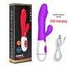 Silicone Dual G-Spot Vibrator with Variable Frequency Massage for Women
