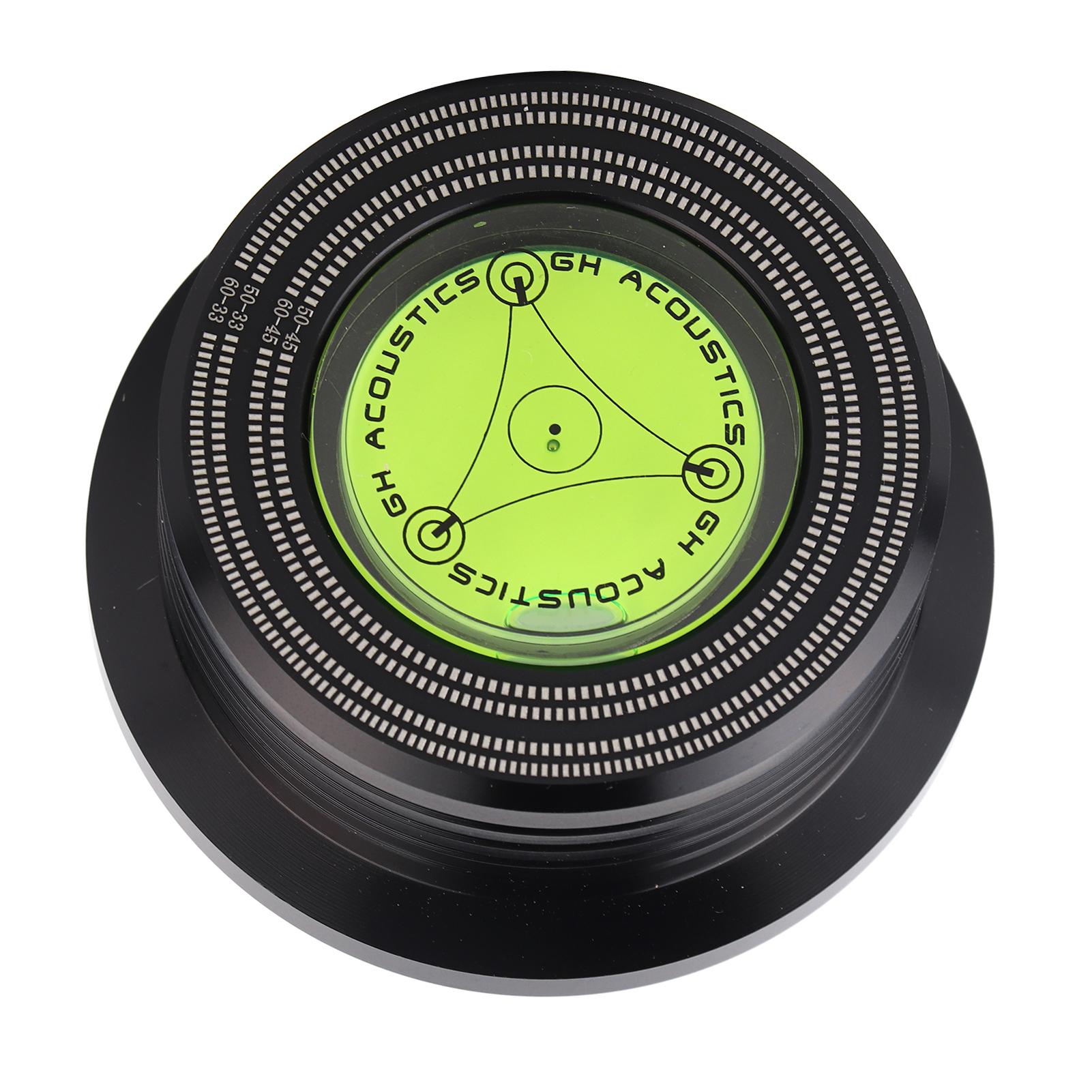 

50 60Hz Bubble Level Speed Detection Turntable LP Vinyl Disc Record Stabilizer Clamp чёрный