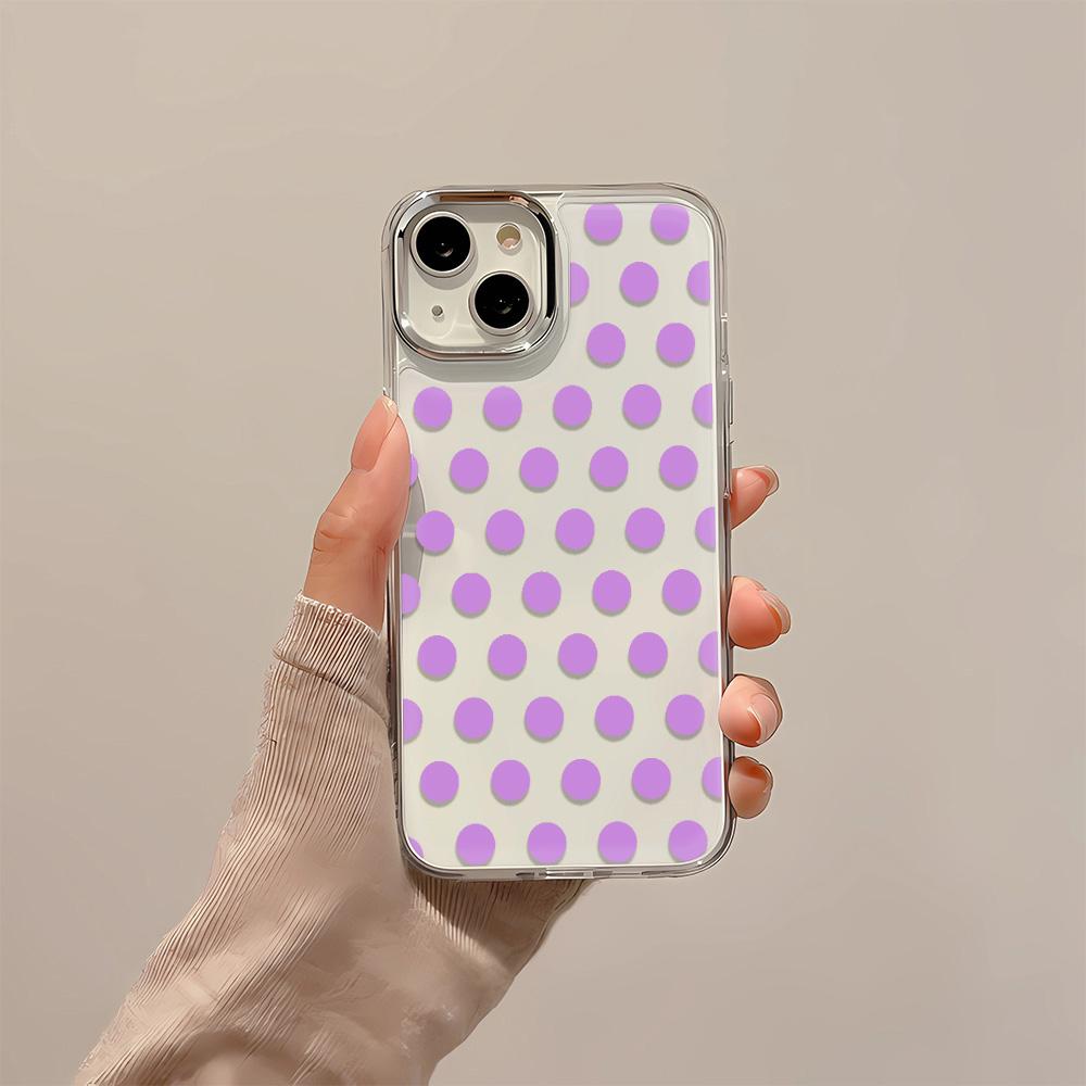 Small Dots Ins Style Colorful Phone Case For Iphone 17 Air 16 16e 15 14 11 13 12 Pro Max Aesthetic Shockproof Stylish Cover