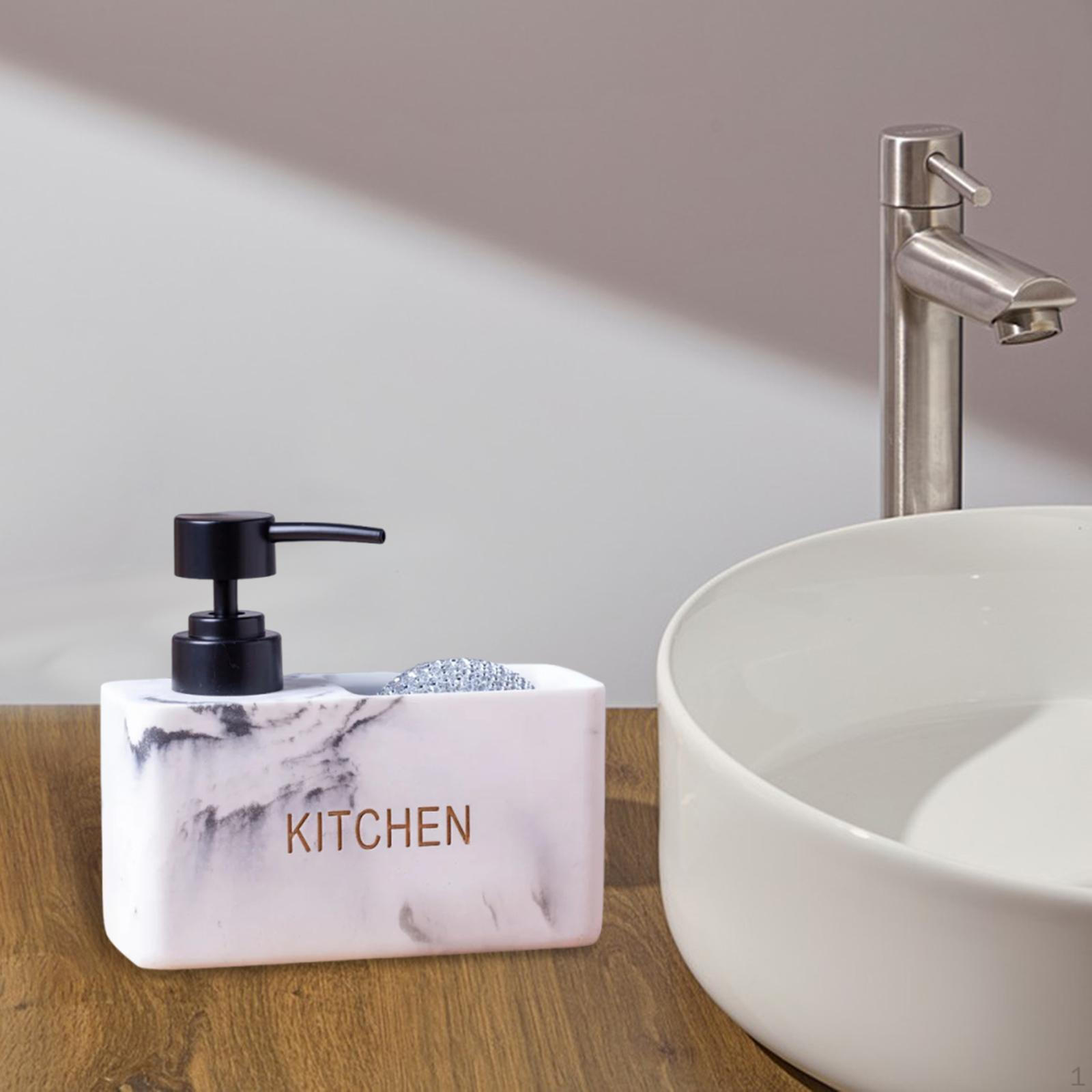 

Белый держатель для губки с дозатором мыла Эффективный Кухонный Профессиональный Портативный Настольный Ванная комната