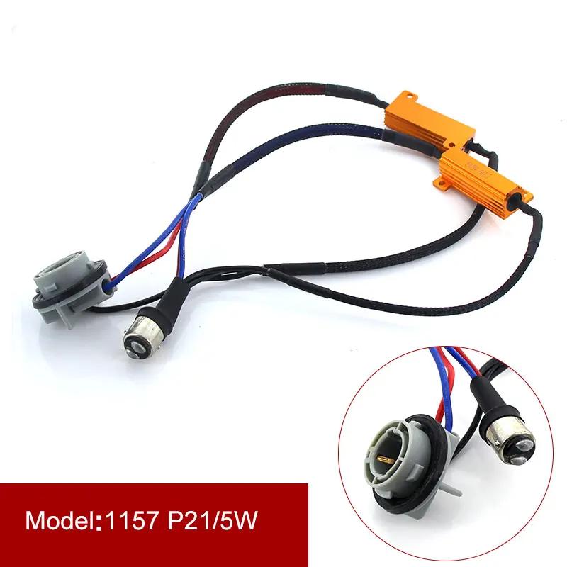 2PCS 50W 6 Ohm Canbus 1156 P21W PY21W 1157 T20 7440 7443 LED Decoder Wiring Canceller Lights Car Load Resistor Error Canceller