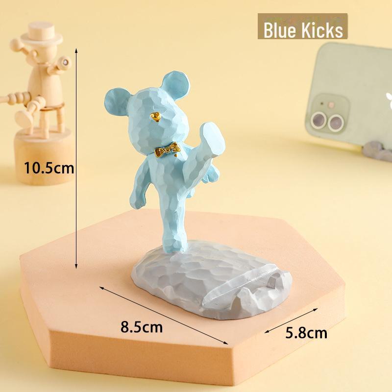 Support de Tablette Ours Violent Mignon Ornement en Résine