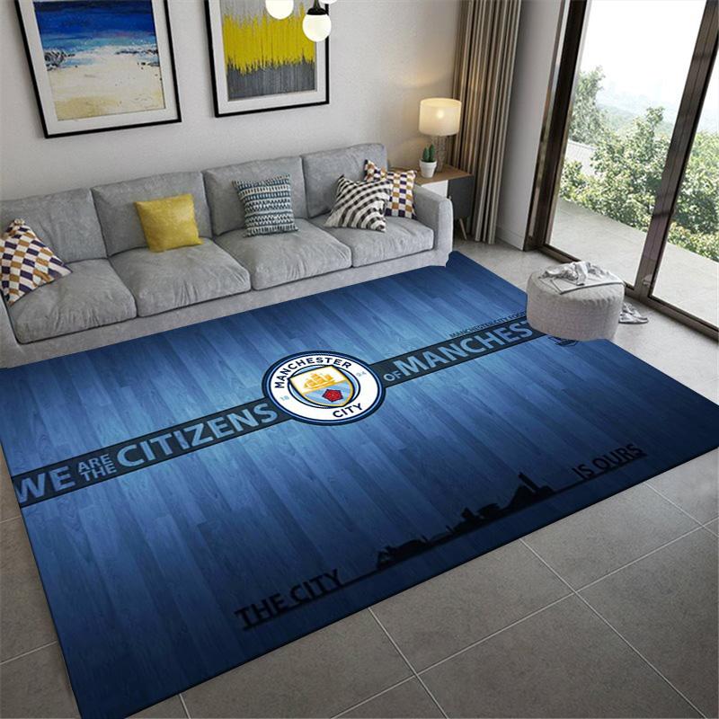 Manchester City FC Carpet Rug for Living Room Bedroom Home Sofa Decoration,Kids play Non-slip Floor Mat