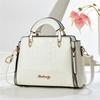 New Stylish Croc Texture Small Square Ladies Bag, Versatile Hand Held Multiway Shoulder Crossbody Bag For Daily Outfits