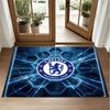 Chelsea FC Design Crystal Velvet Rug Soft Decorative Mat for Bedroom Entrance