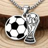 USA-Kanada-Mexiko Weltmeisterschaft Sport Fußball Halskette Titanstahl Schmuck