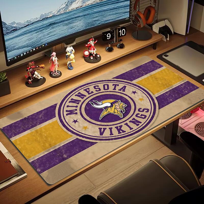 Minnesota Vikings3 Print Cushion Non-slip Laptop Tablet Big Mousepad XXL Mat Mini PC Playmat With Lock Edge