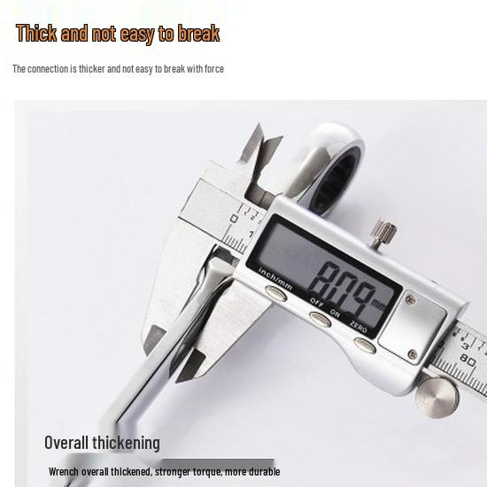Automatic Dual-Purpose Ratchet Wrench: Quick, Labor-Saving Open-End and Box-End Tool for Auto Repair