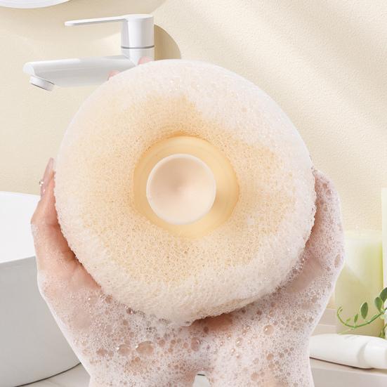 4 pezzi di spugna da bagno esfoliante per la doccia, super morbida, con ventosa, per il corpo