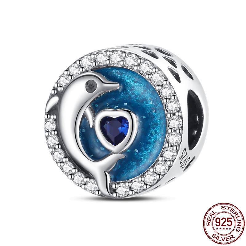 100% Copper Travel Charms Bead Fit 3Mm Original Bracelets Star Fish Round Charms Jewelry Making