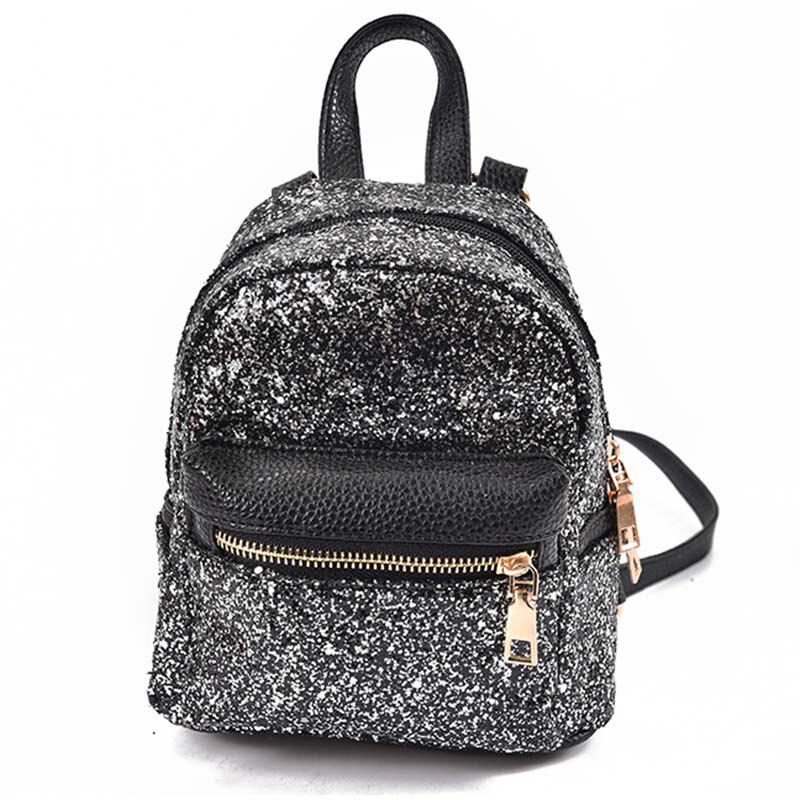 Buy Women Glitter Backpack Small Leather Shoulder Bag Teenage Girl