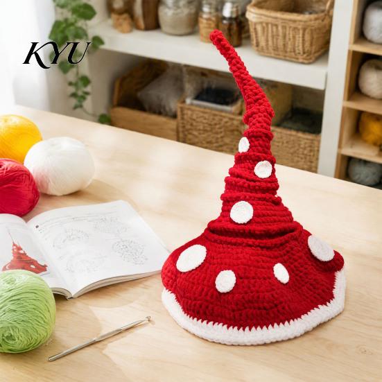Complete Crochet Tool Set Twisted Witch Hat DIY Kit, Fall Halloween Autumn Pumpkin Craft Supplies Handmade Kit for Adults, Party Decor Diy Beginners