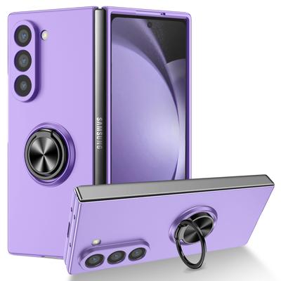 Magnetic Ring Plastic Phone Case for Samsung Galaxy Z Fold 6 5 4 3 Fold6 Fold5 Fold4 Fold3 5G 5G with Hinge Protection Cover