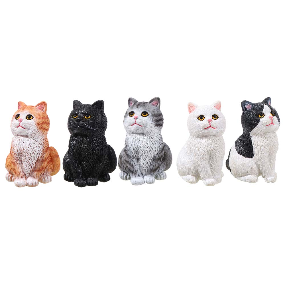 Sitting Cat Pet Model Cute Mini Cat Decoration Creative Cat Ornament  Car Interior Decoration