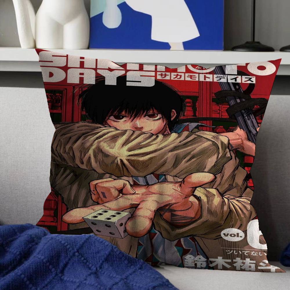 

Popular Japanese Anime SAKAMOTO DAYS Maple Design Cushion Cover Happy Autumn Harvest decor Holiday Decorati Pillow Cover 30X30cm