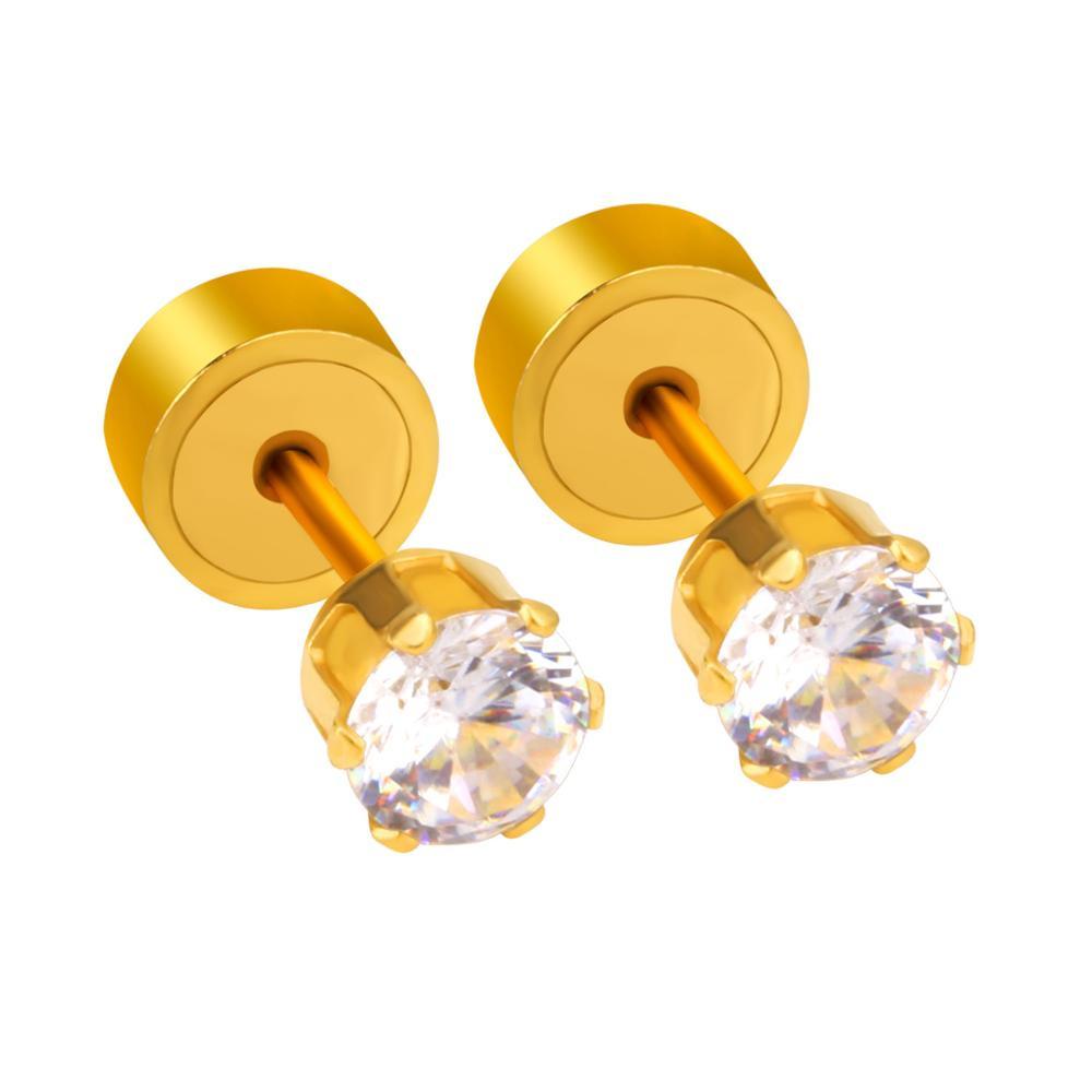 Spiral Twist Lock Ear Cartilage Studs Delicate Small Earrings Push Back Ear Jewelry for Women