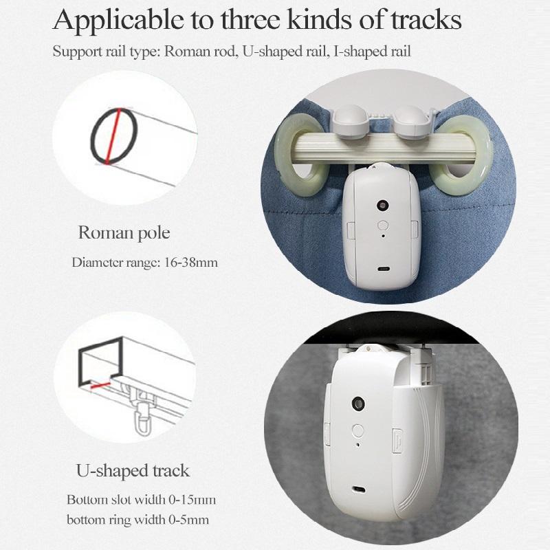 WiFi Curtain Robot, Smart Home Curtain Assistant, Remote-controlled Automatic Smart Electric Curtain Motor