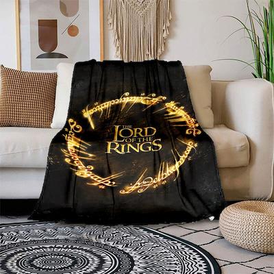 1 Stück Herr der Ringe Cartoon-Decke, Tragbare Überwurfdecke für Reisen & Camping, Gemütliche Ganzjahresdecke, Ideales Geschenk