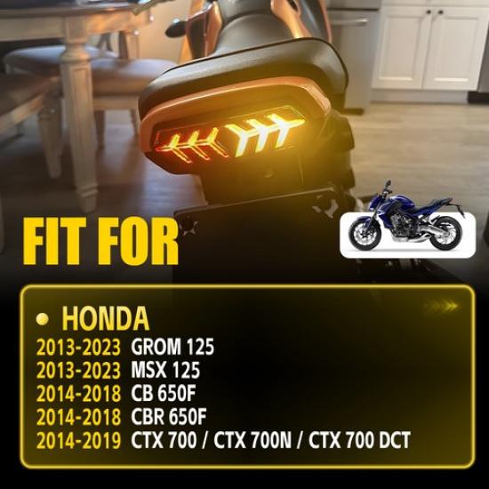 Integrated LED Red Brake Tail Light Turn Signal For Honda CB /CBR 650F 2014-2018