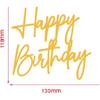 1PCS Happy Birthday Cake Topper,Gold Mirror Acrylic Boy or Girl Cake Sign Decorations,Birthday Cake Charm Supplies for Birthday Party Cake Dessert
