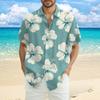 Men's Fashion Casual Loose Hawaiian Print Short-sleeved Shirt